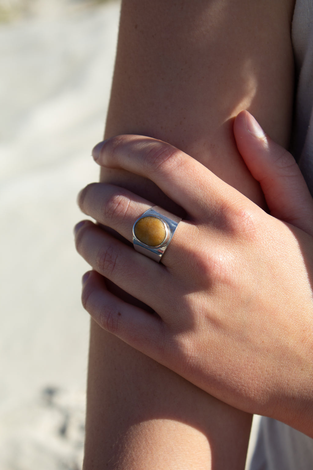 Chunky Sandstone Ring