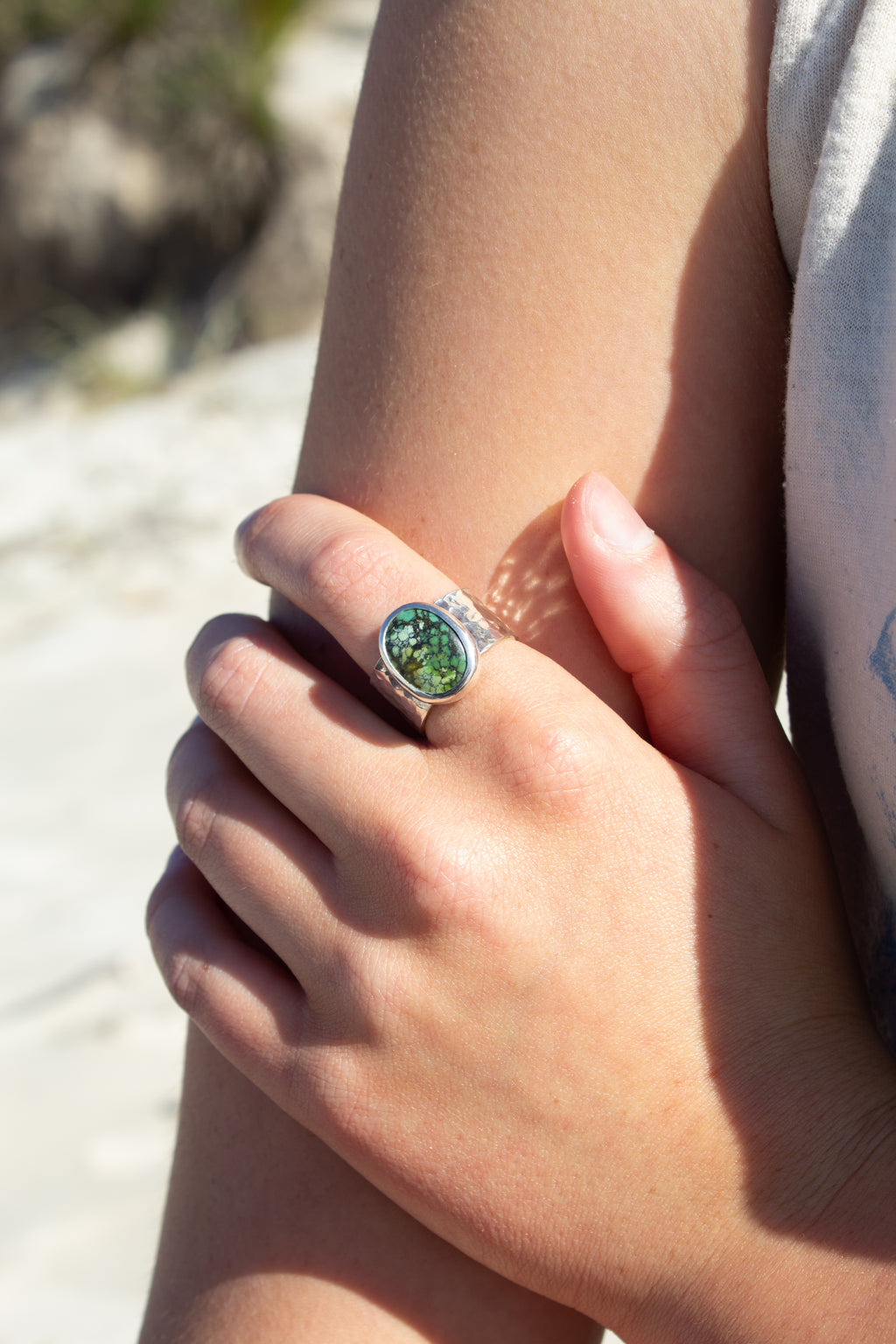 Chunky Hubie Turquoise Ring ￼￼