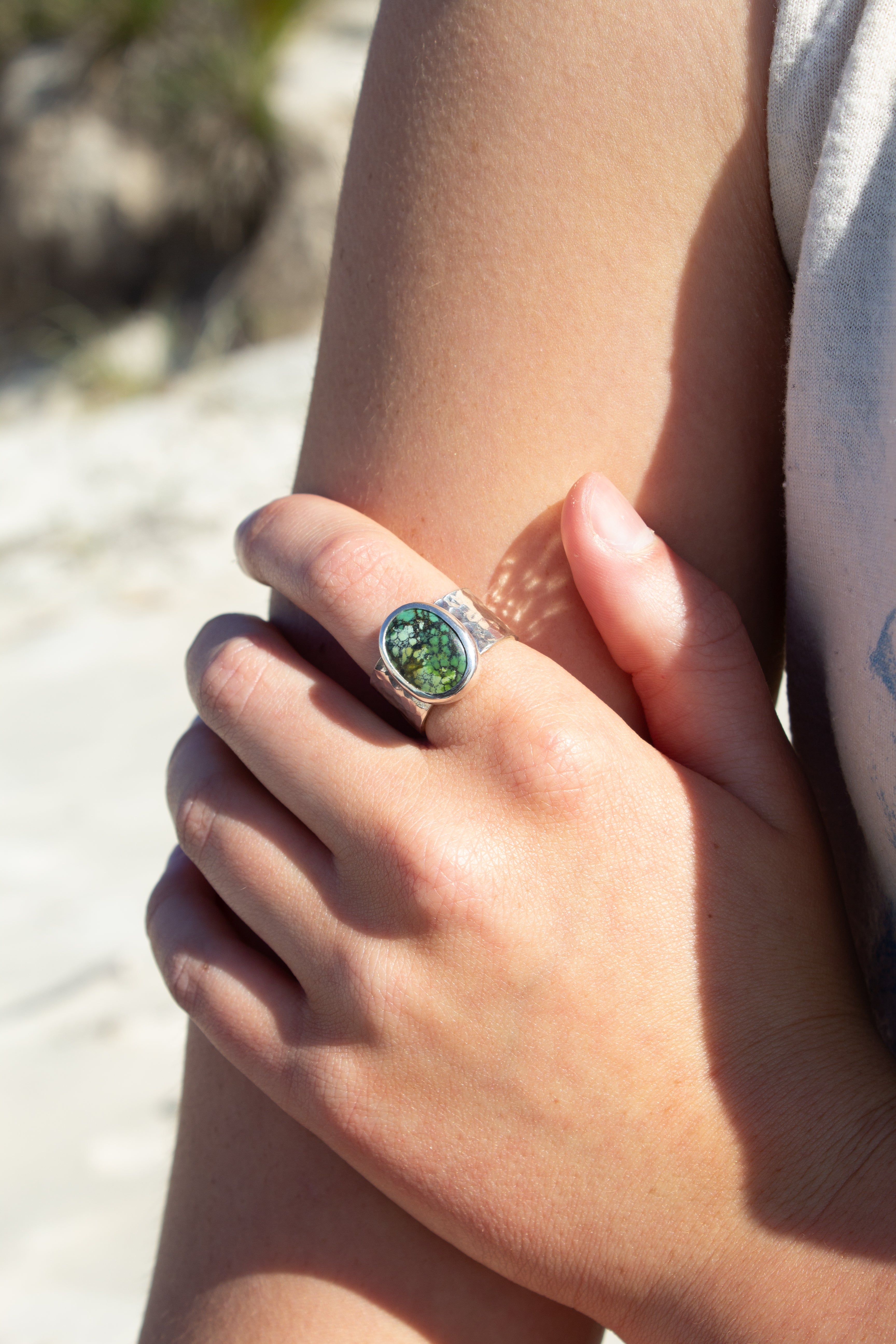 Chunky Hubie Turquoise Ring ￼￼