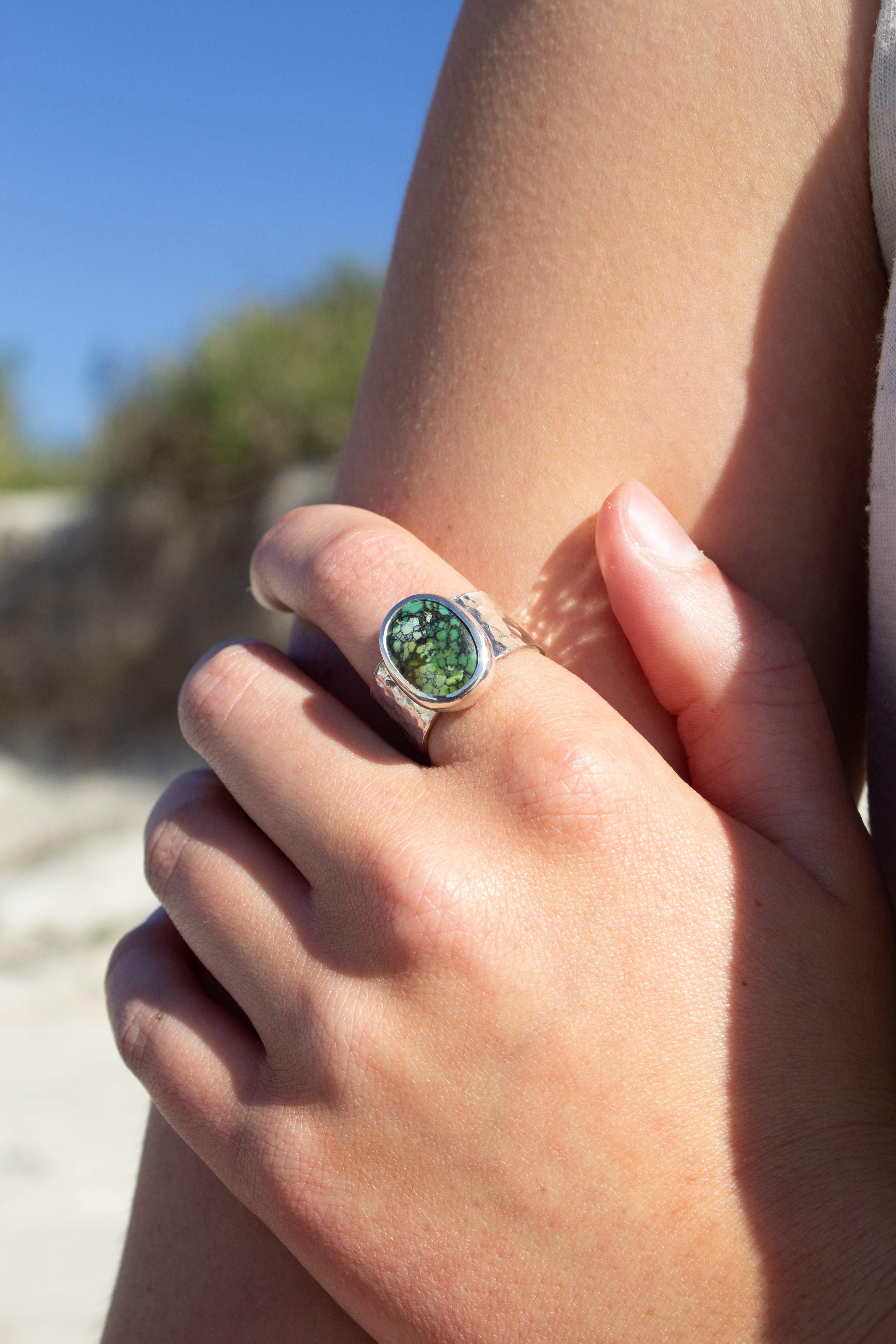 Chunky Hubie Turquoise Ring ￼￼