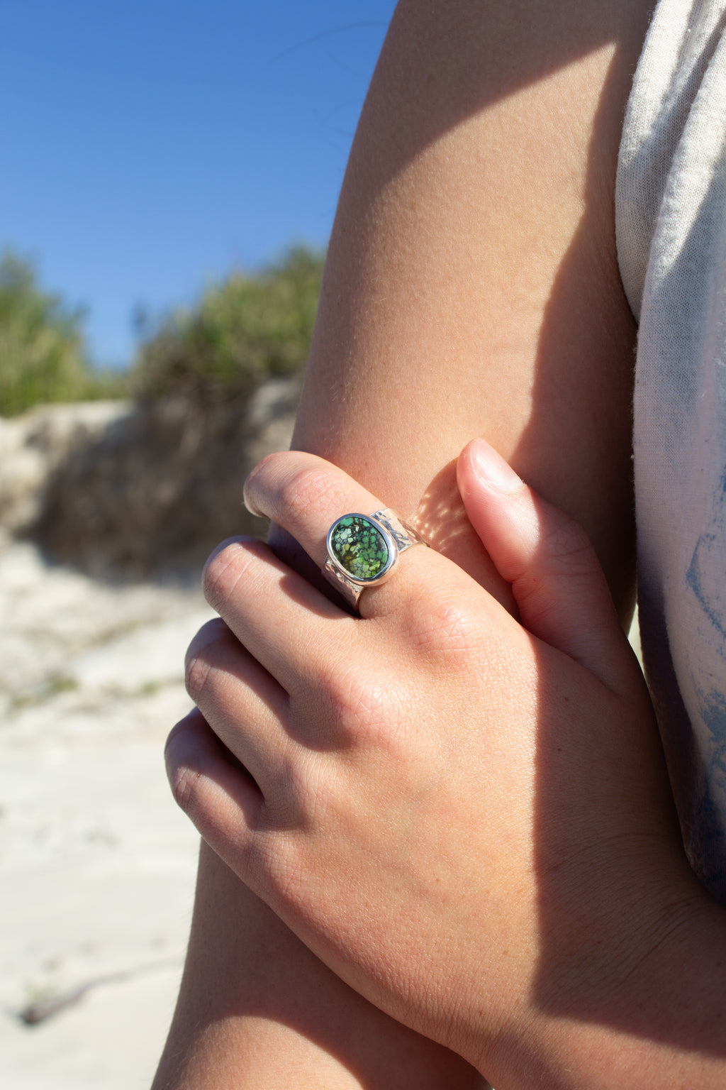 Chunky Hubie Turquoise Ring ￼￼