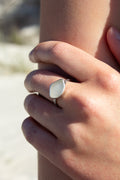 White Seaglass Tidal Ring ￼