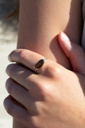 Brown Seaglass Tidal Ring ￼