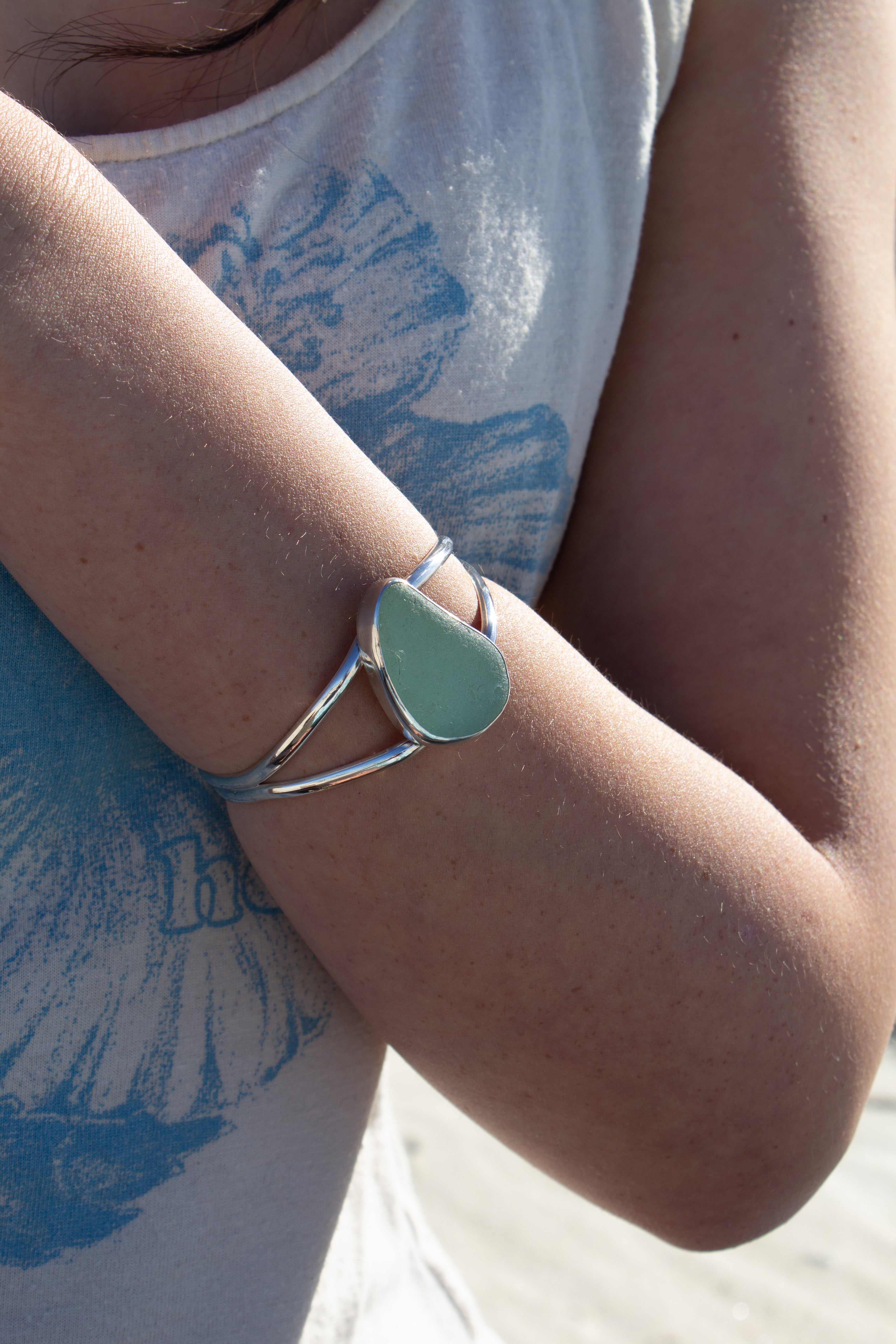 Turquoise Seaglass Oceanic Cuff ￼