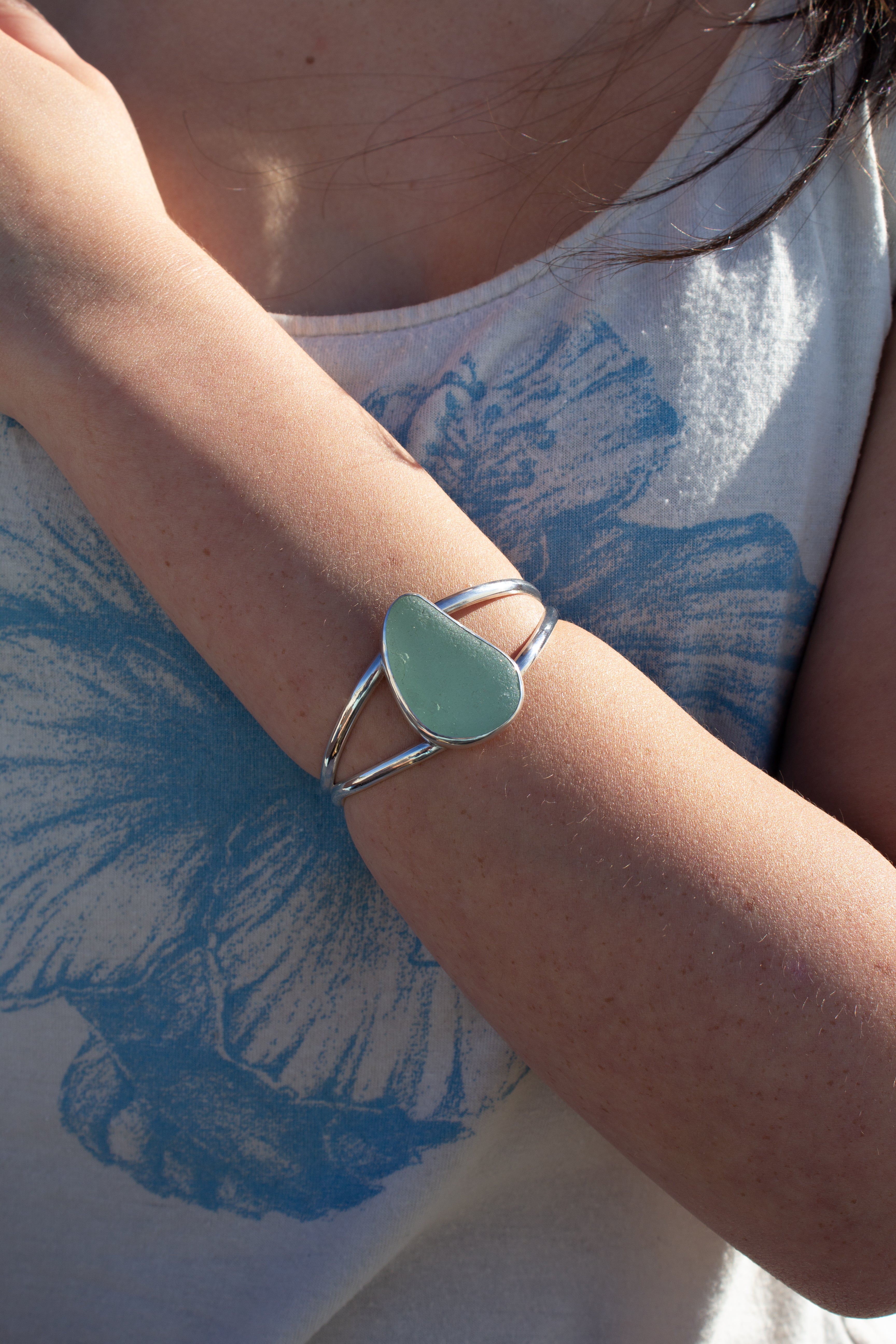 Turquoise Seaglass Oceanic Cuff ￼