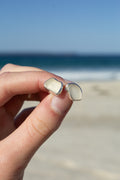 White Seaglass Studs ￼